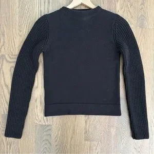 Prada | Sweaters | Prada Ribbed Knit 0 Wool Crew Neck Sweater In 